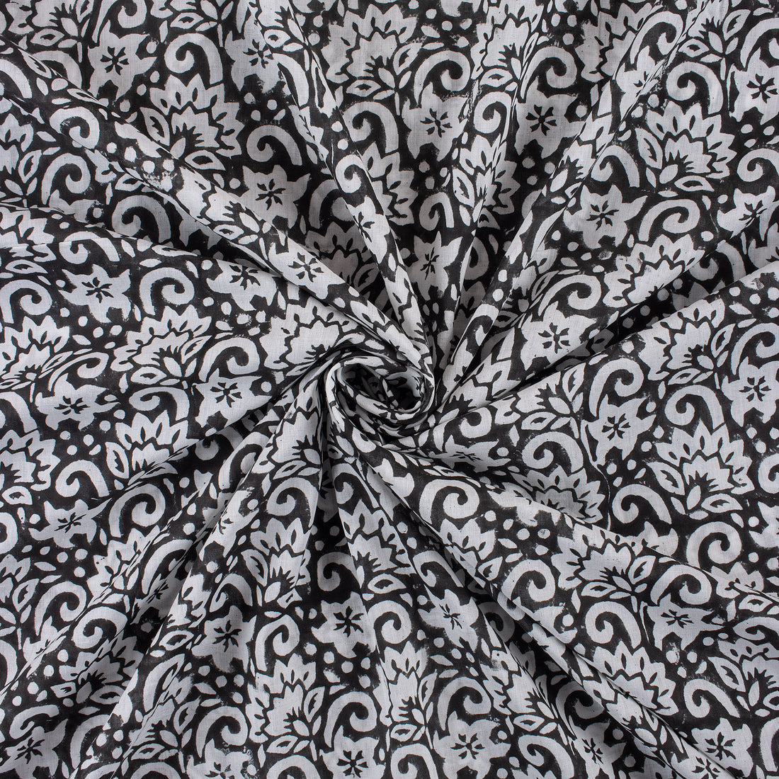 Modern Floral Indian Yards Of Cotton Fabric