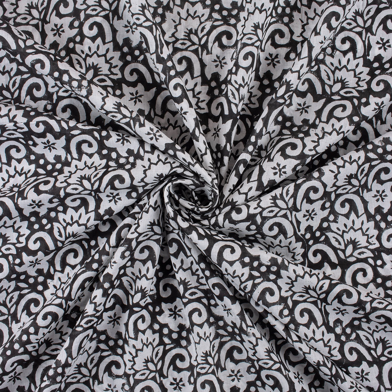 Modern Floral Indian Yards Of Cotton Fabric