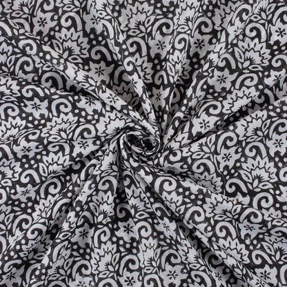 Modern Floral Indian Yards Of Cotton Fabric