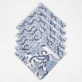 Modern Handmade Block Printed Border Napkin
