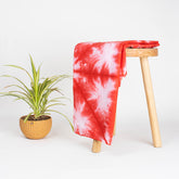 Modern Handmade Orange Cotton Tie Dye Shibori Fabric