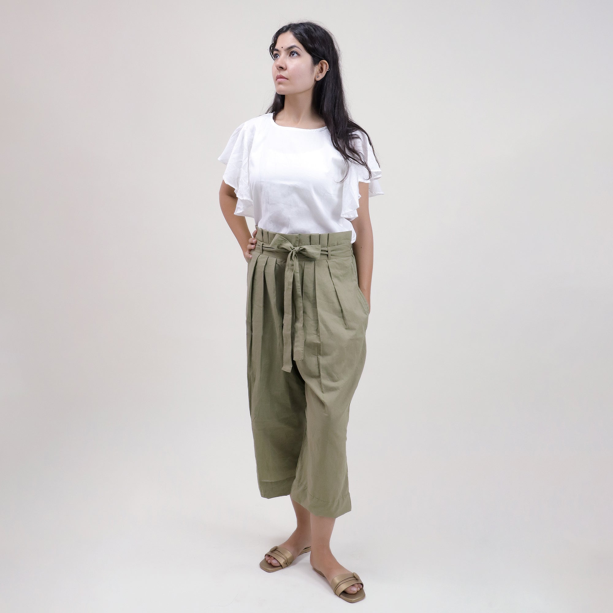 Modern Handmade Plain Top &amp; Pant Set For Women&