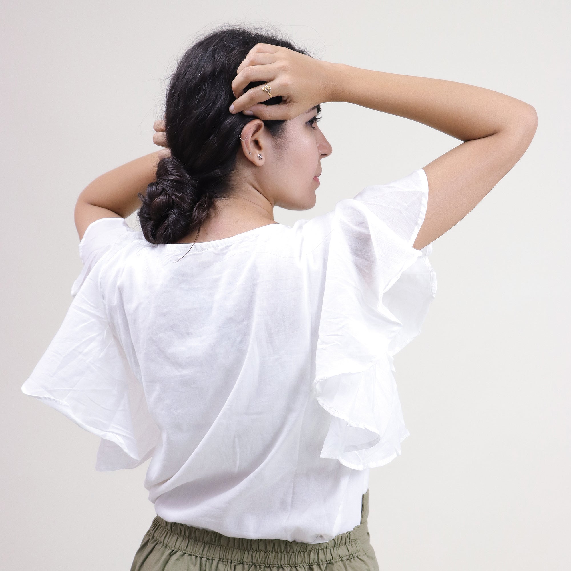 Modern Handmade Plain Top &amp; Pant Set For Women&