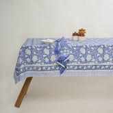 Modern Indian Handmade Block Print Table Cover Cloth 6 Seater