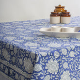 Modern Indian Handmade Block Print Table Cover Cloth 6 Seater