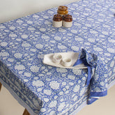 Modern Indian Handmade Block Print Table Cover Cloth 6 Seater