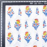 Modern Multicolor Floral Hand Block Printed Cotton Fabric