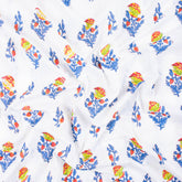 Modern Multicolor Floral Hand Block Printed Cotton Fabric