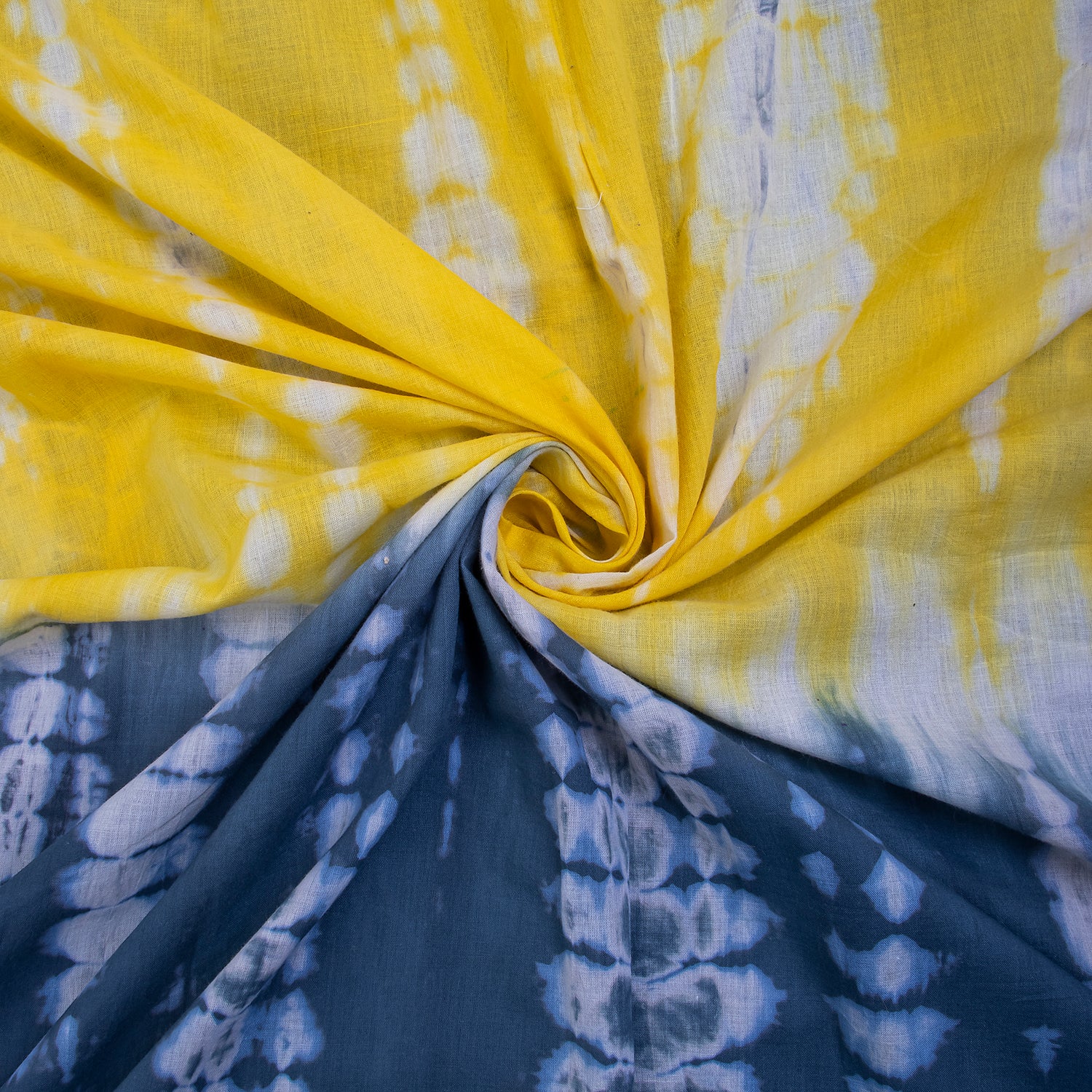 Modern Natural Indian Soft Tie Dye Shibori Fabric
