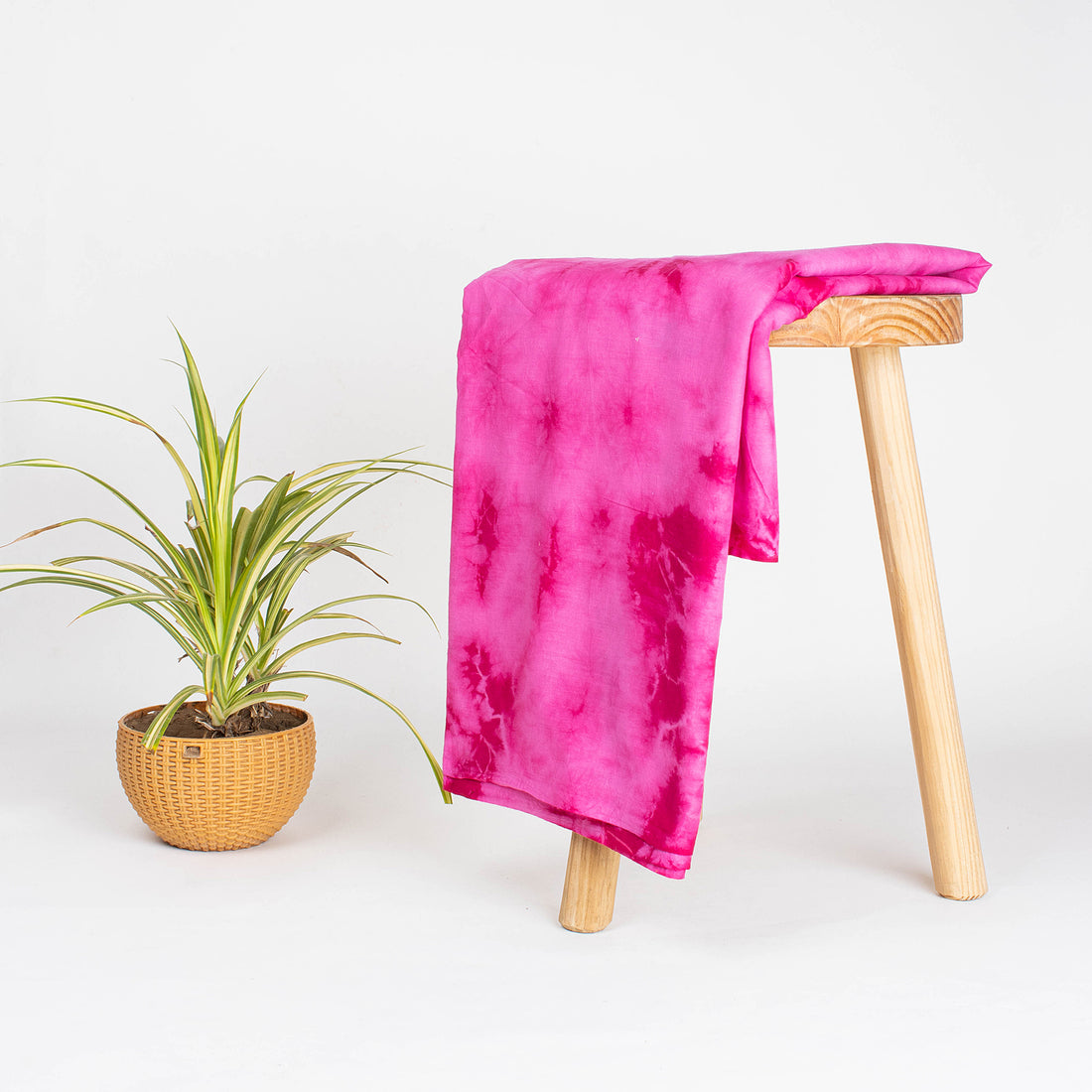 Modern Pink Tie Dye Shibori Fabric