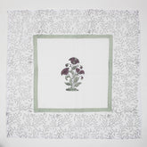 Modern Red Floral Hand Block Printed Cotton Napkin Cloth