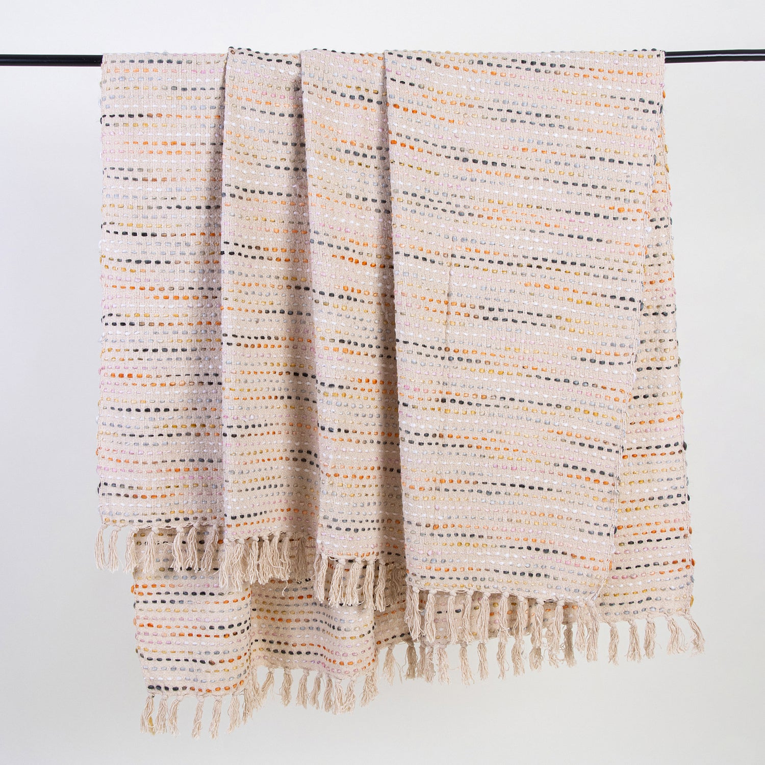 Modern Reversible Cotton Woven Blanket For Sofa, Bed, Outers