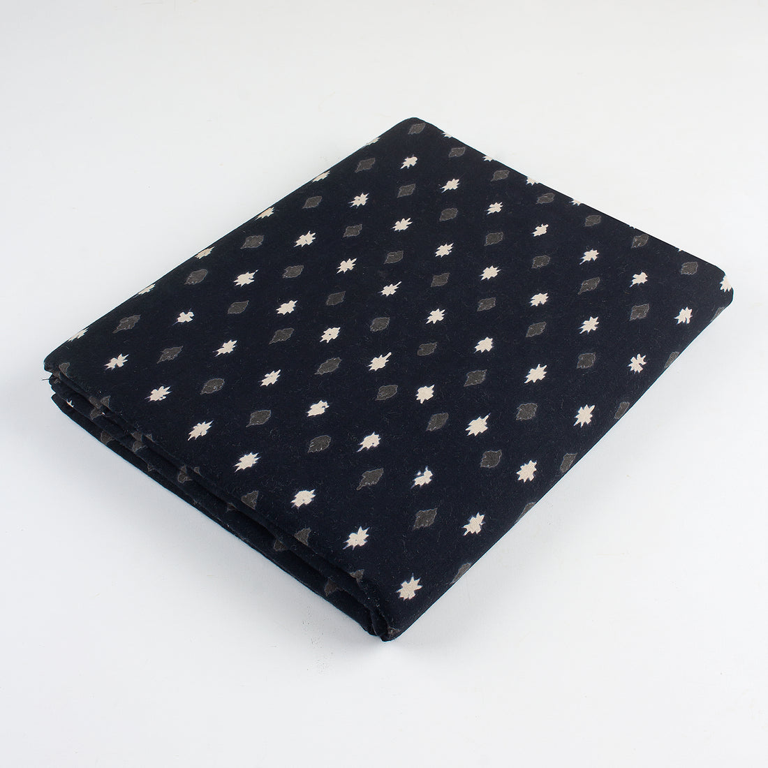 Monochrome Mud Hand Block Printed Cotton Fabric