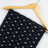 Monochrome Mud Hand Block Printed Cotton Fabric