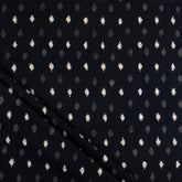 Monochrome Mud Hand Block Printed Cotton Fabric