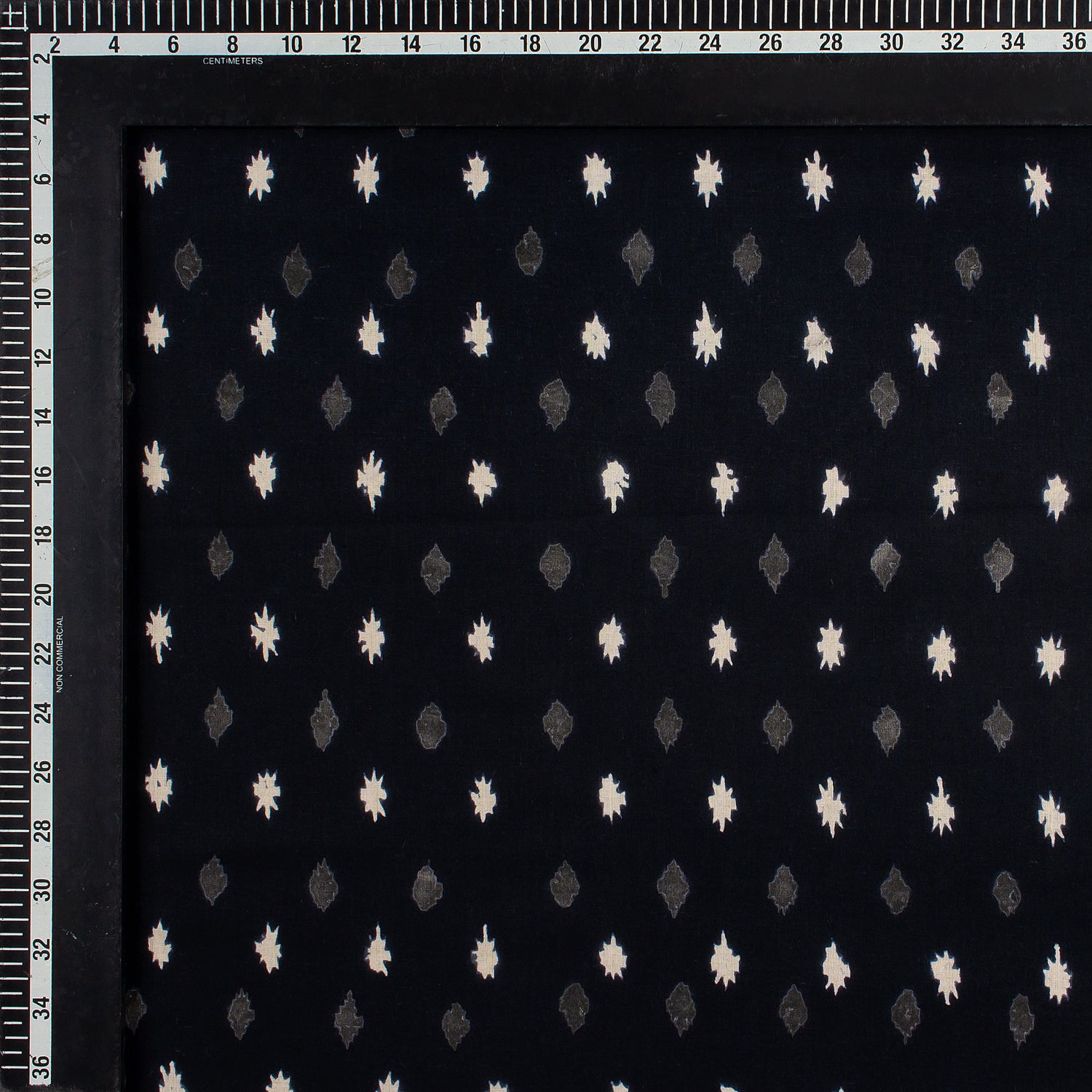 Monochrome Mud Hand Block Printed Cotton Fabric