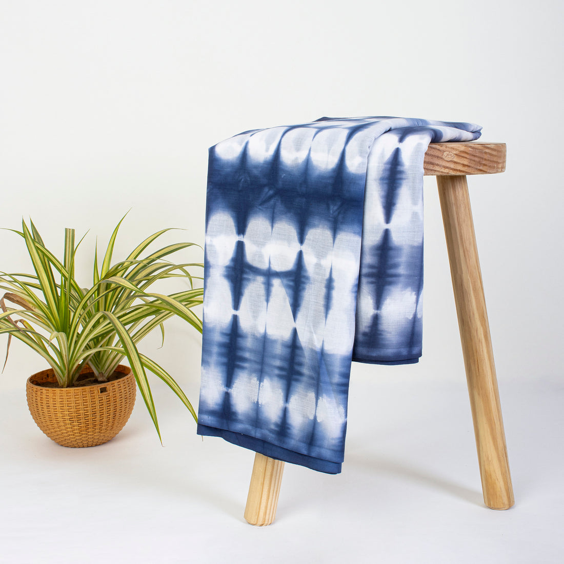 Mud Resist Blue Tie Dye Shibori FabricMud Resist Blue Tie Dye Shibori Fabric