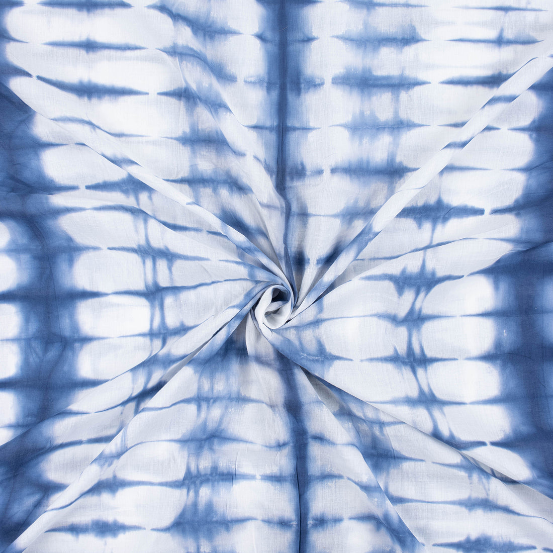 Mud Resist Blue Tie Dye Shibori Fabric