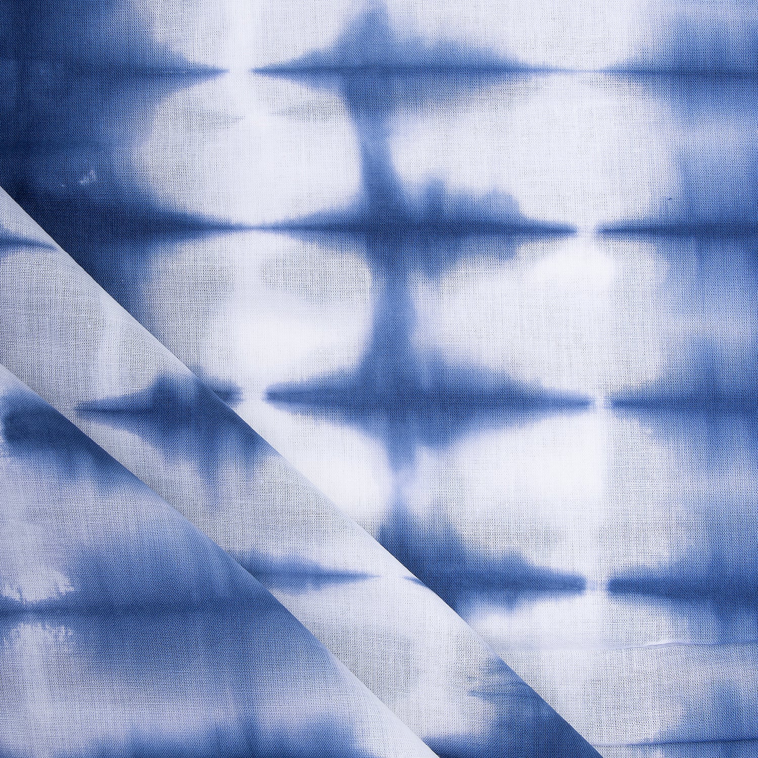 Mud Resist Blue Tie Dye Shibori Fabric