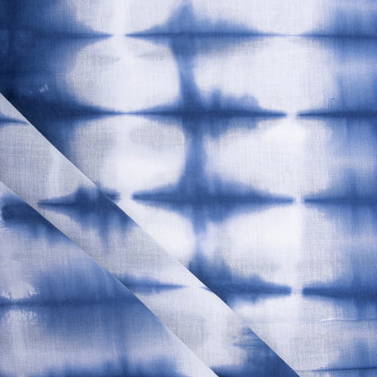 Mud Resist Blue Tie Dye Shibori Fabric