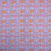 Multi Floral Hand Block Cotton Voile Fabric