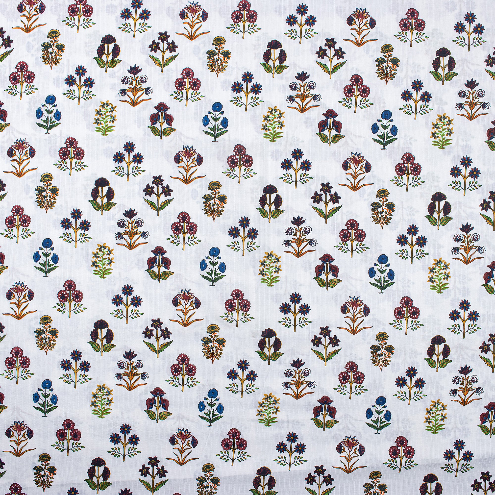 Multi Floral Printed Pure Kantha Fabric