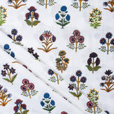 Multi Floral Printed Pure Kantha Fabric
