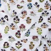 Multi Floral Printed Pure Kantha Fabric