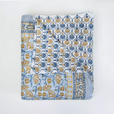 Multi Floral Reversible Hand Block Printed Cotton Jaipuri Razai