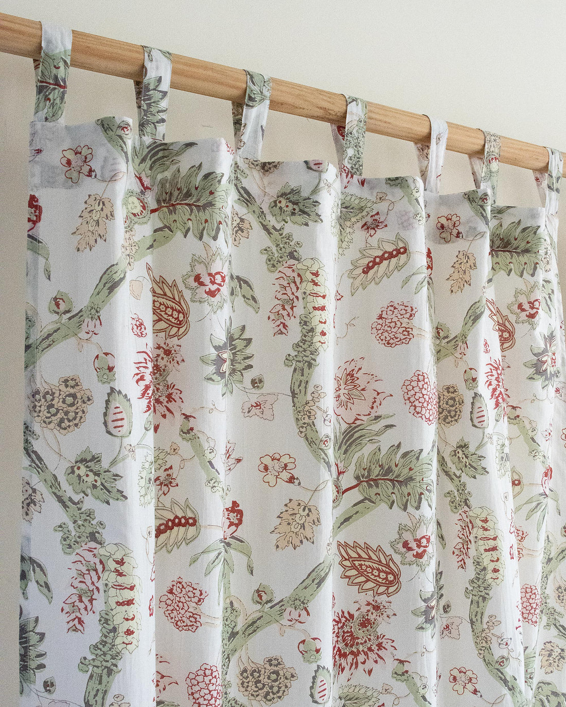 Multicolor Floral Block Printed Drapes for Living Room