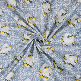 Multicolor Floral Hand Block Print Fabric Cloth