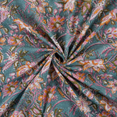 Multicolor Floral Indian Block Print Fabric