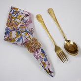 Multicolor Floral Indian Block Printed Cotton Dinner Napkins 