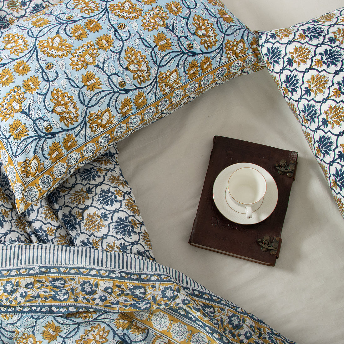 Multicolor Floral Indian Reversibel Cotton Duvet Cover