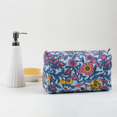 Multicolor Floral Pure Cotton Toiletry Bag For Men & Women