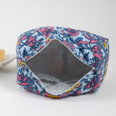 Multicolor Floral Pure Cotton Toiletry Bag For Men & Women