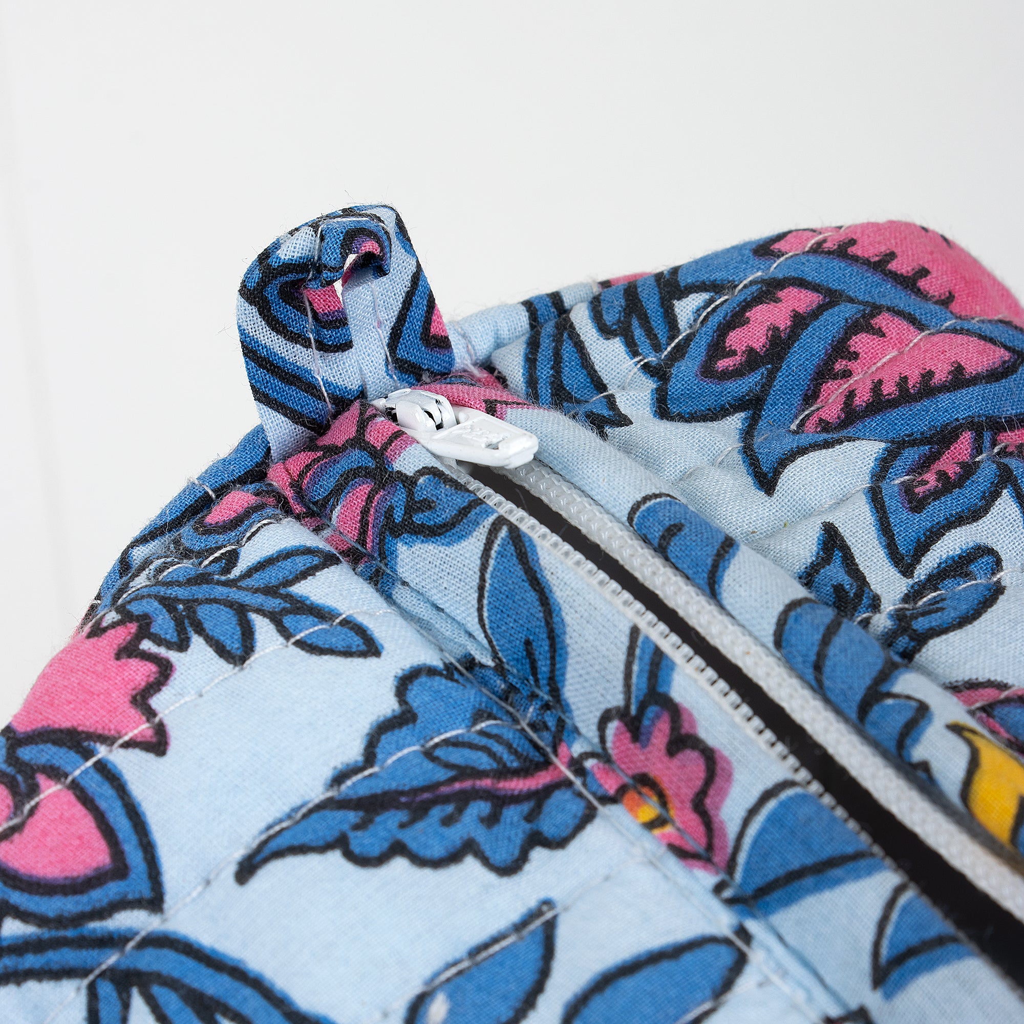 Multicolor Floral Pure Cotton Toiletry Bag For Men &amp; Women