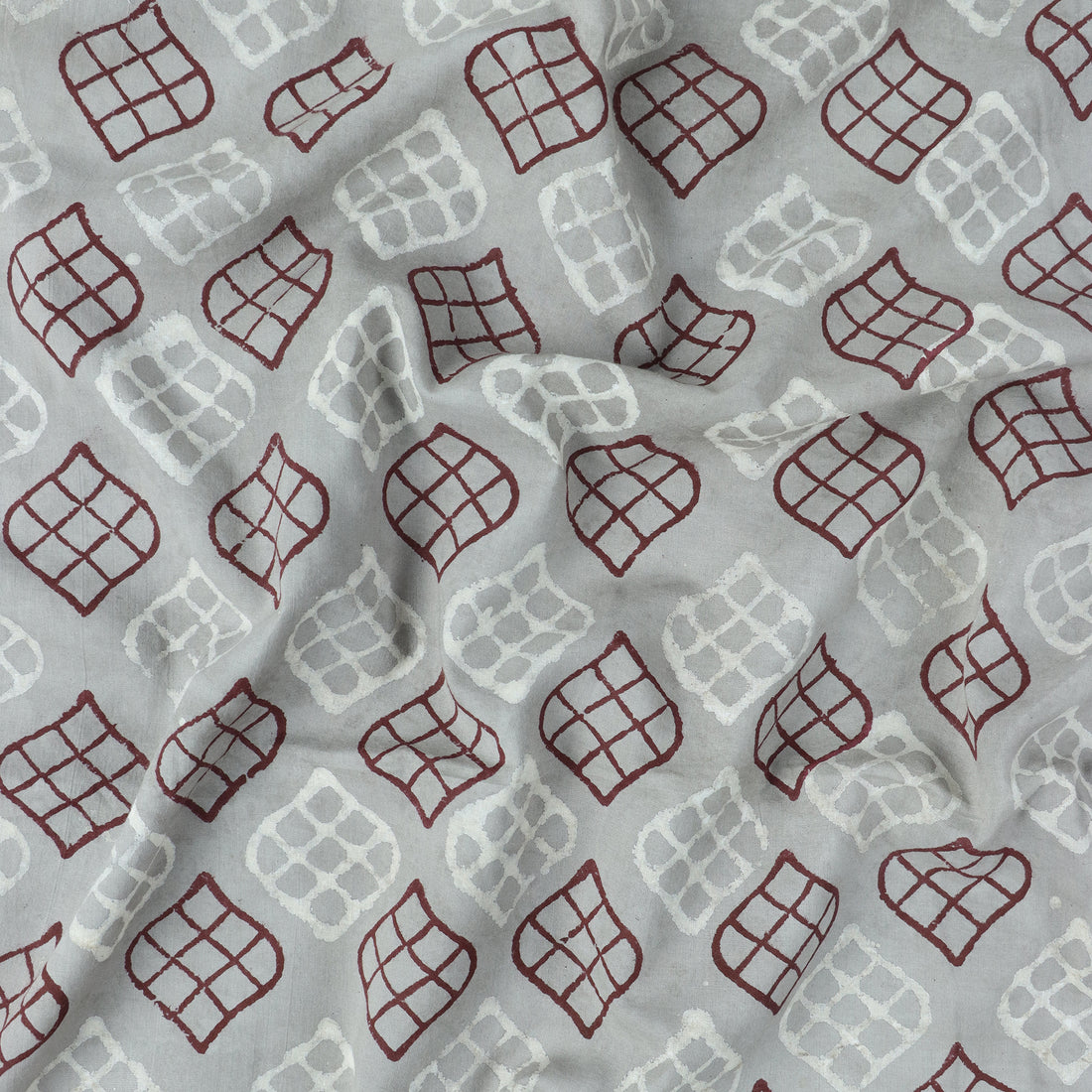 Multicolor Leaf Hand Block Print kashish Fabric