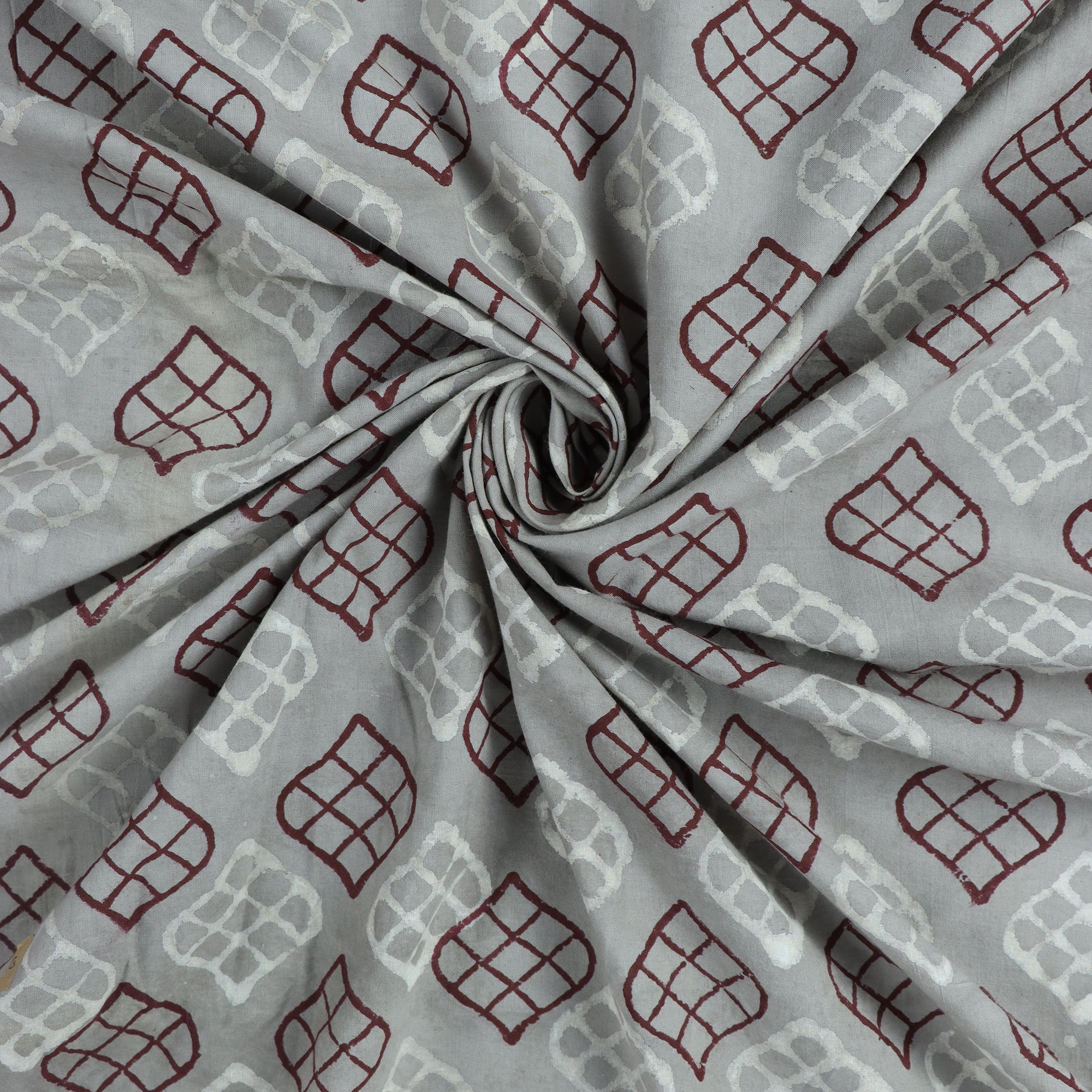 Multicolor Leaf Hand Block Print kashish Fabric