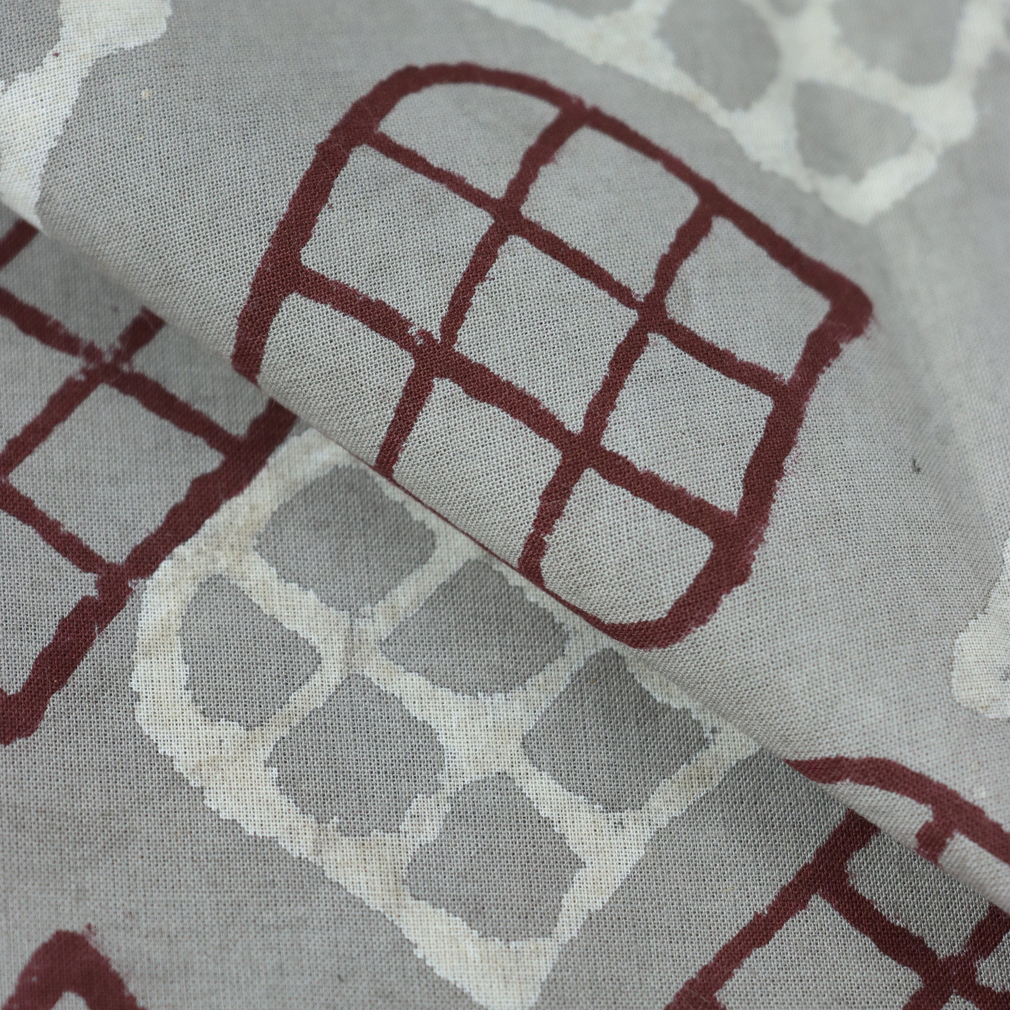 Multicolor Leaf Hand Block Print kashish Fabric