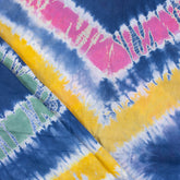 Multicolor Light Weighted Cotton Tie Dye Shibori Fabric
