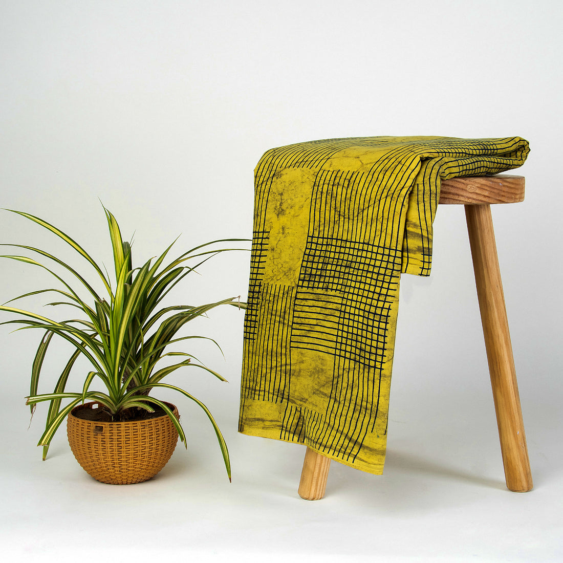 Multicolor Natural Dabu Hand Block Print Cotton Fabric