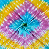 Multicolor Shibori Tie Dye Fabric - Natural Cotton
