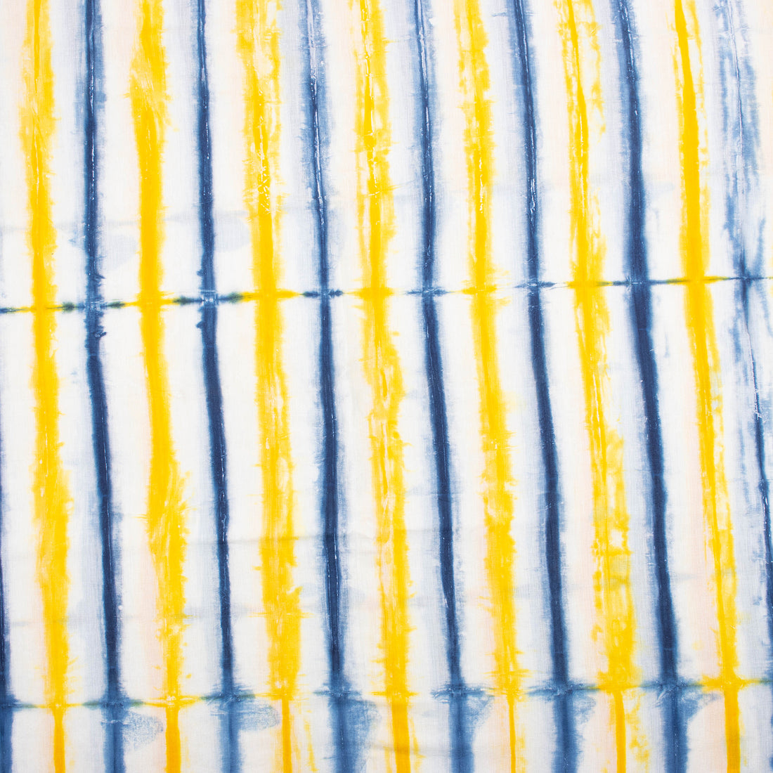 Multicolor Striped Cotton Tie Dye Shibori Fabric