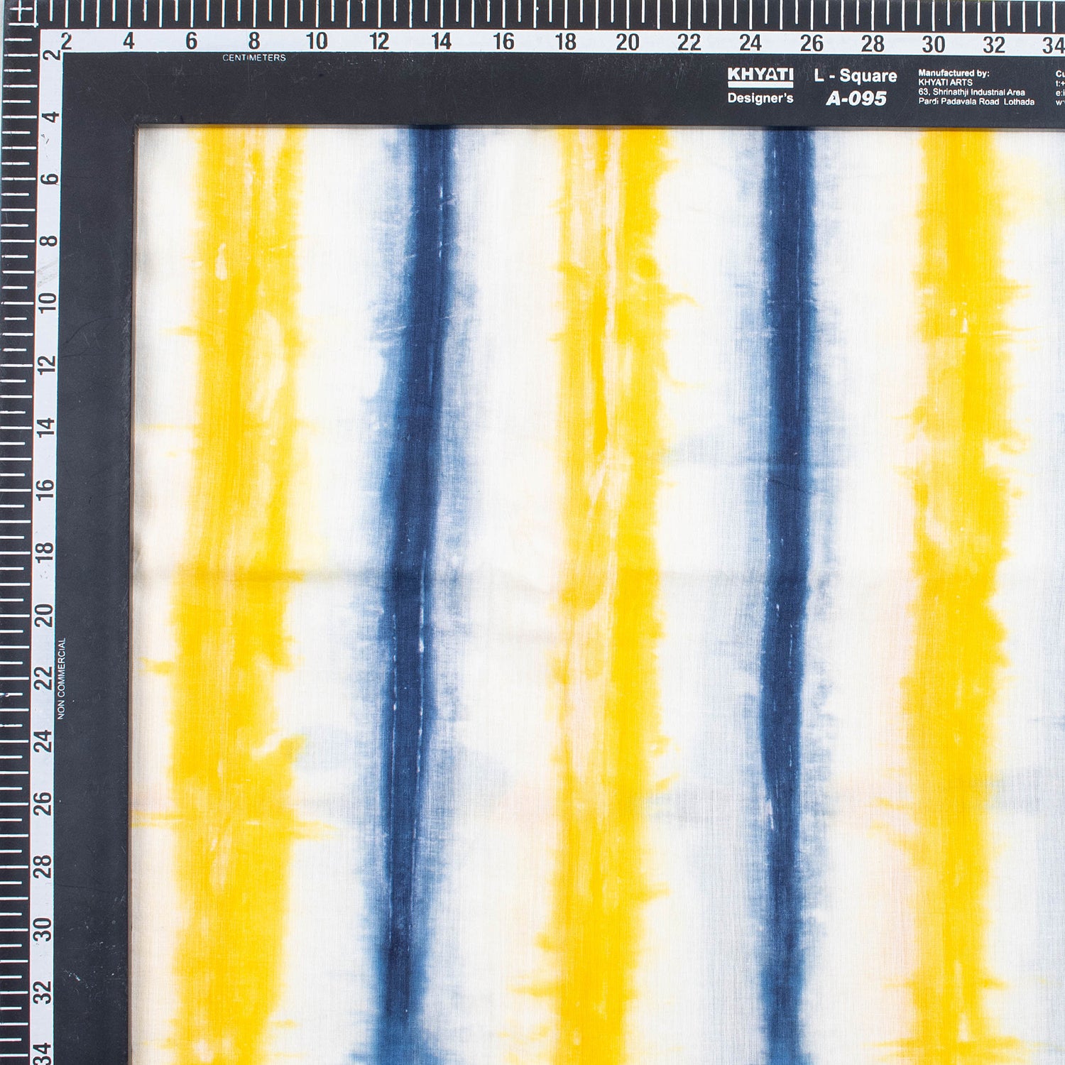 Multicolor Striped Cotton Tie Dye Shibori Fabric