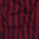 Multicolor Striped Dabu Hand Bbock Print Fabric