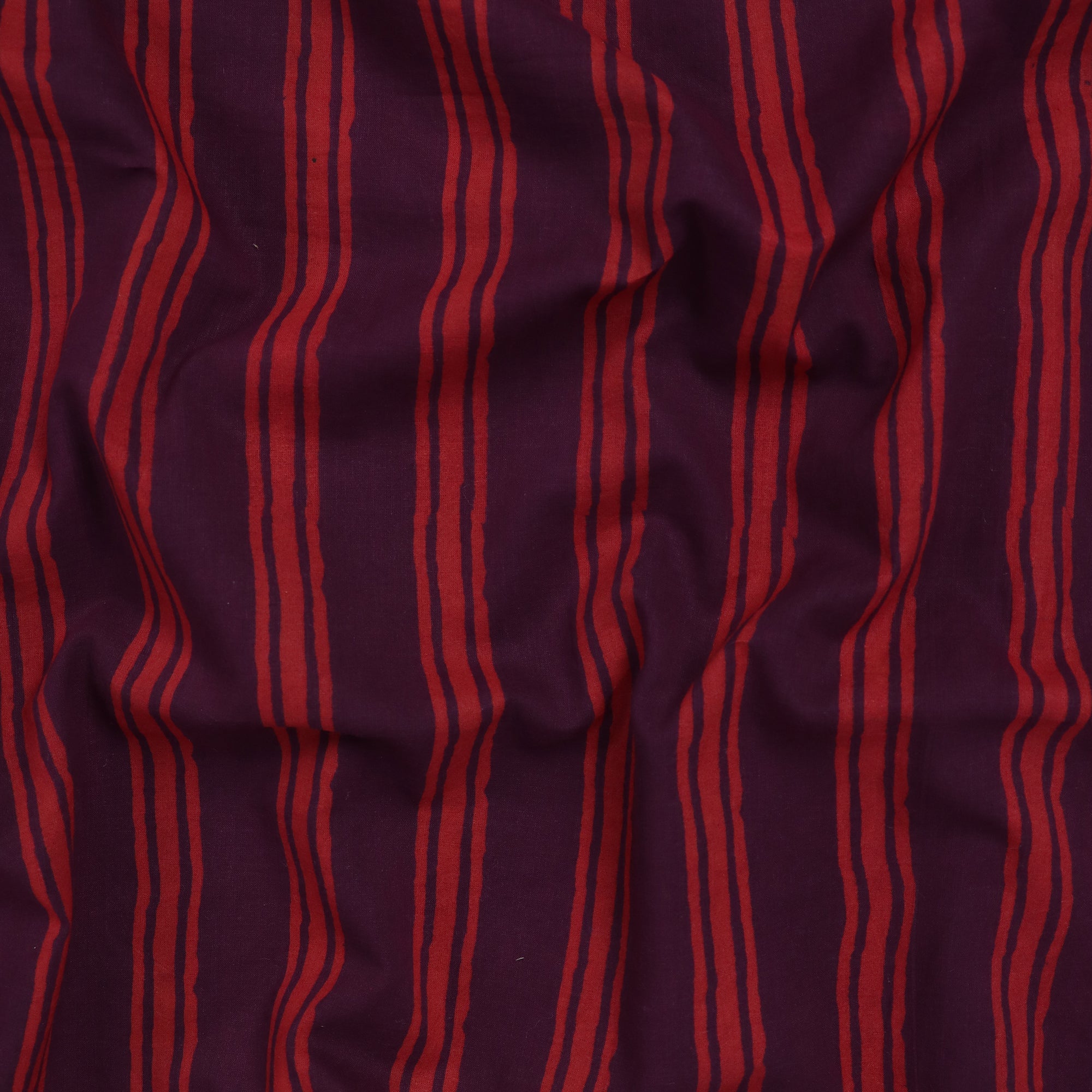Multicolor Striped Dabu Hand Bbock Print Fabric