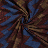 Multicolor Zig Zag Hand Block Print Fabric