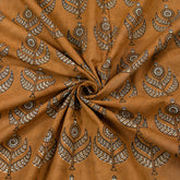 Mustard Yellow Hand Block Print 100% Cotton Fabric