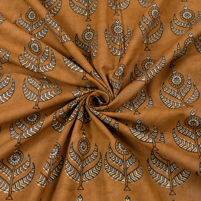 Mustard Yellow Hand Block Print 100% Cotton Fabric